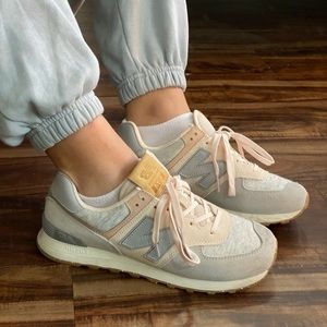 New Balance 574 Knit Sneakers, size 9, worn maybe 5 times. Too small on me!